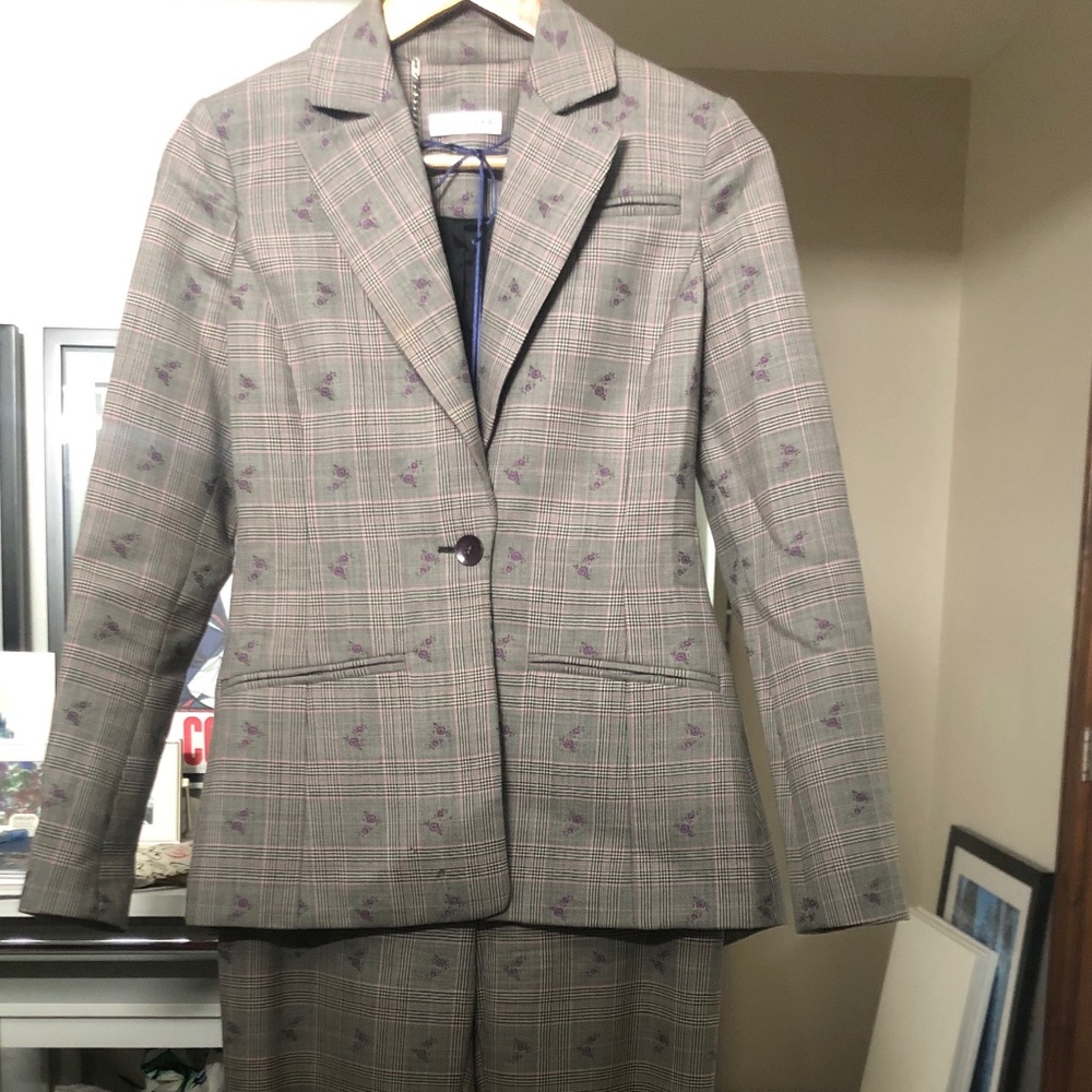 Altuzarra Tweed Suit with floral patern